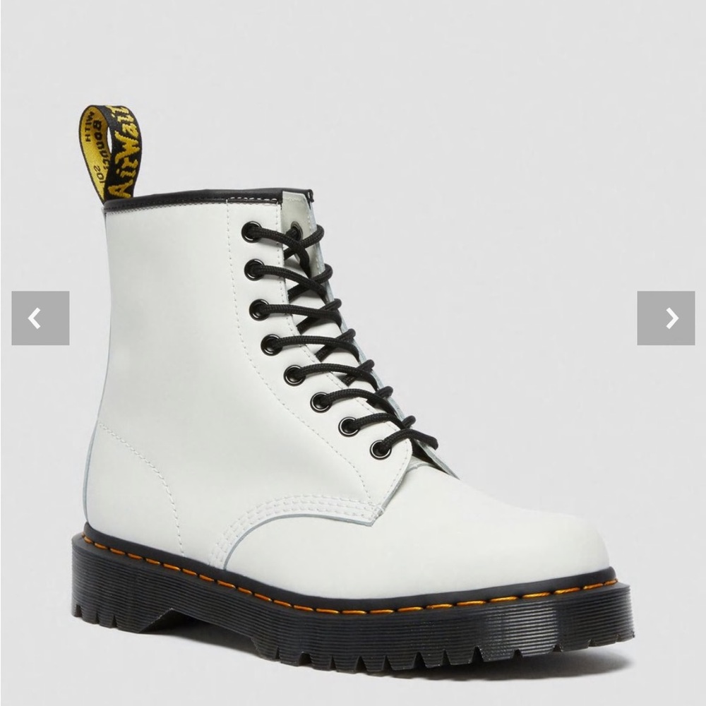 Doc martens white boots size women’s 10